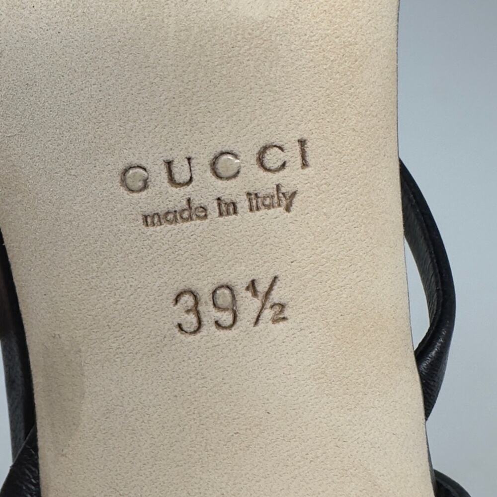 Gucci Strappy Interlocking GG Leather Heels Womens Size EU 39.5 - Picture 11 of 12